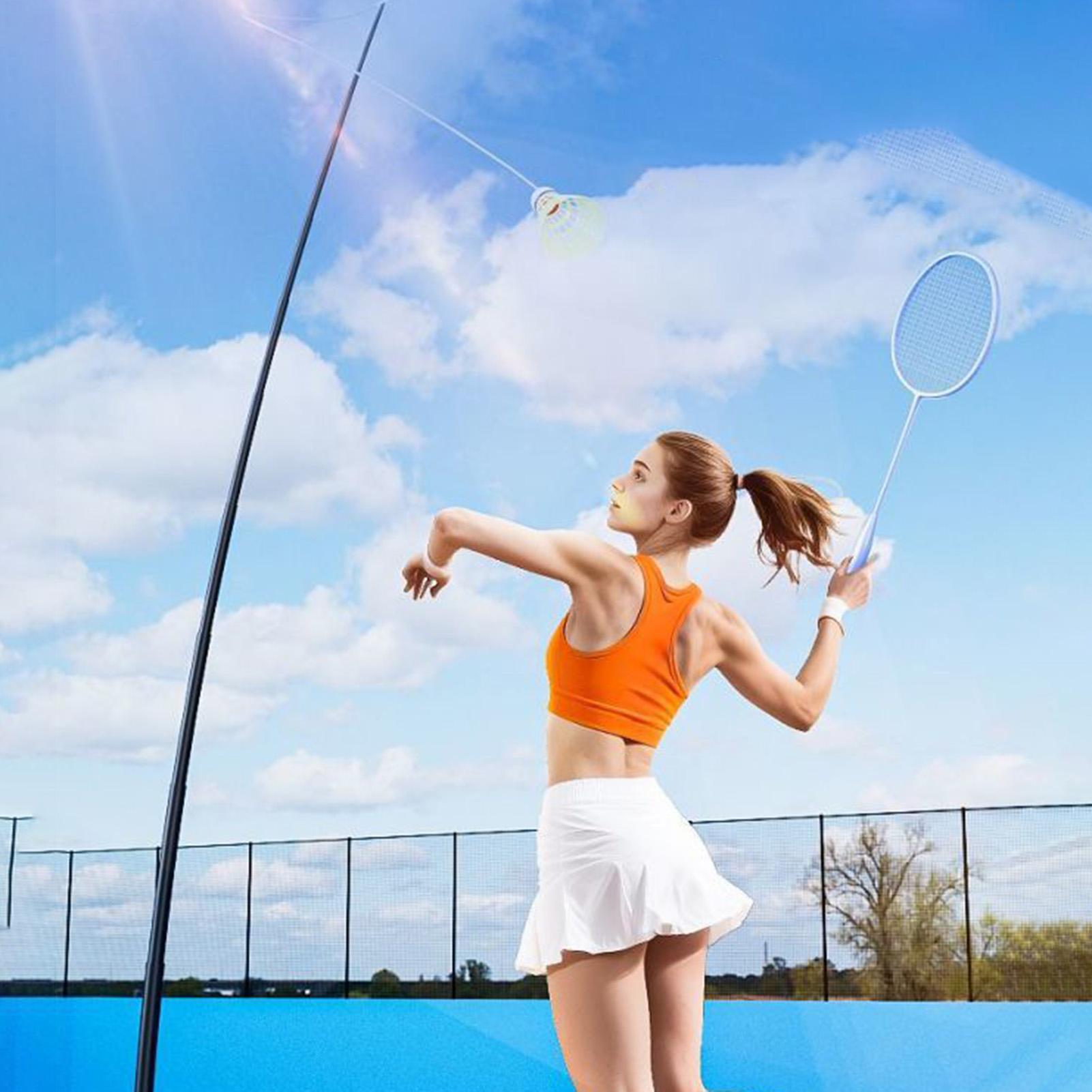 อุปกรณ์ฝึกแบดมินตันแบบพกพา พับ - Badminton Single บทวิจารณ์และราคา