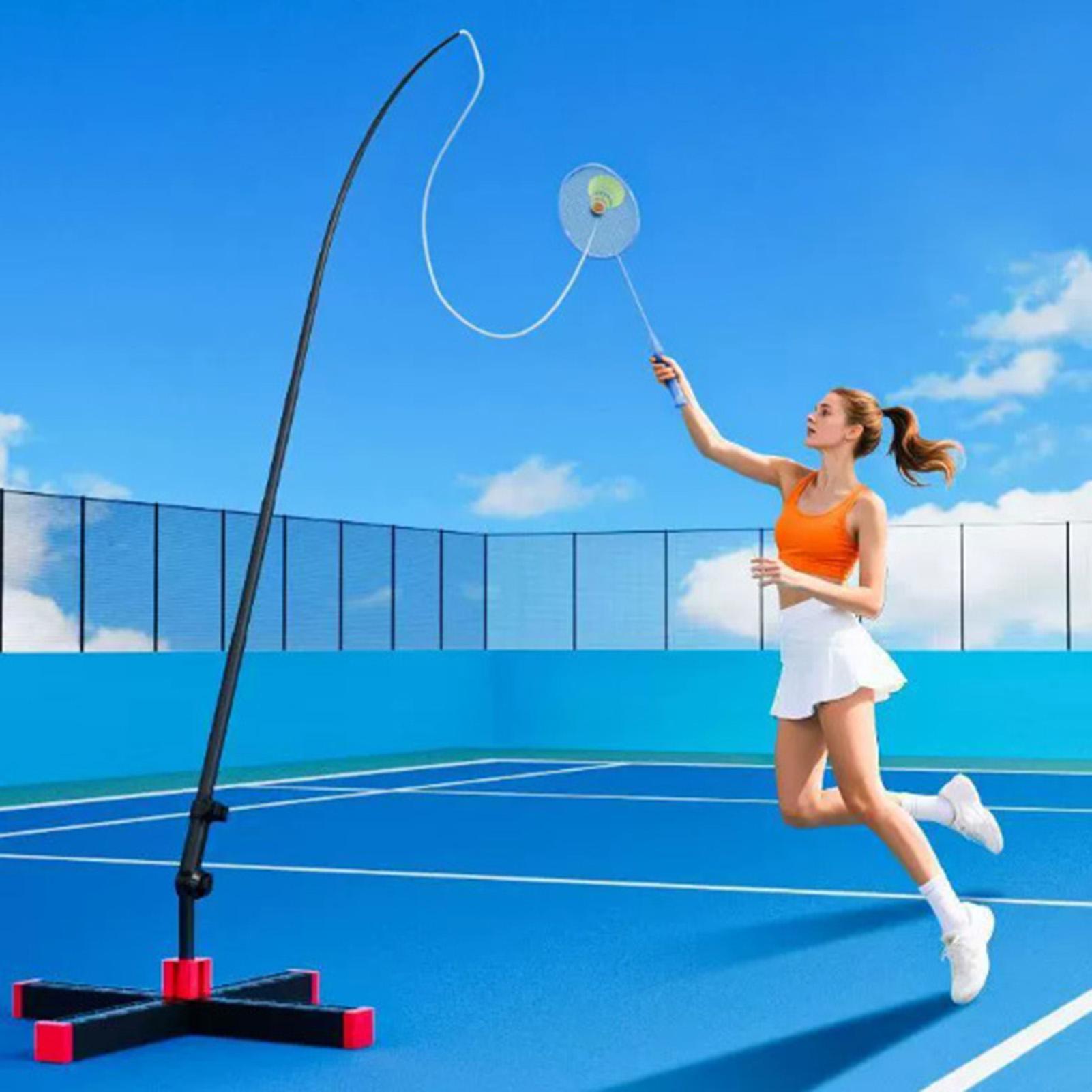 อุปกรณ์ฝึกแบดมินตันแบบพกพา พับ - Badminton Single บทวิจารณ์และราคา